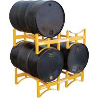 Porte-barils empilable en acier, 2 barils, Capacit&eacute; de 1600 lb, 45-1/2" la x 29-7/8" p x 12-3/4" h Trail Hammer and Bolt