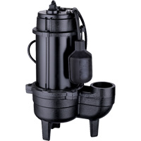 Cast Iron Sewage Pump, 120 V, 9.5 A, 6000 GPH, 1/2 HP Trail Hammer and Bolt