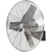 Stainless Steel Food Service Washdown Air Circulating Fans, Industrial, 1 Speed, 20" Diameter Trail Hammer and Bolt