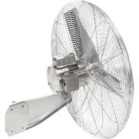 Stainless Steel Food Service Washdown Air Circulating Fans, Industrial, 1 Speed, 20" Diameter Trail Hammer and Bolt