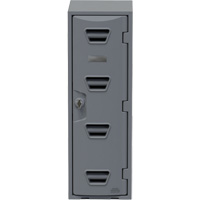 Locker, 12" x 15" x 36", Grey, Assembled Trail Hammer and Bolt