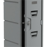 Locker, 12" x 15" x 36", Grey, Assembled Trail Hammer and Bolt