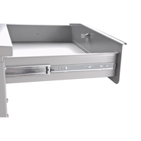 Cabinet Style Shop Desk, 34-1/2" W x 30" D x 53" H, Grey Trail Hammer and Bolt