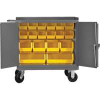 Armoire d'&eacute;tabli mobile avec bacs, Acier Surface Trail Hammer and Bolt