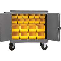 Armoire d'&eacute;tabli mobile avec bacs, Acier Surface Trail Hammer and Bolt