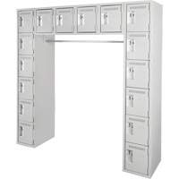 Assembled Archettes Clean Line Economy Lockers, 16 -tier, Bank of 3, 18" x 72" x 12", Steel Trail Hammer and Bolt
