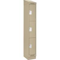 Casiers Clean Line, 3 niveaux, 12" x 18" x 82", Acier, Beige, Rivet (assembl&eacute;) Trail Hammer and Bolt
