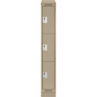 Casiers Clean Line, 3 niveaux, 12" x 18" x 82", Acier, Beige, Rivet (assembl&eacute;) Trail Hammer and Bolt