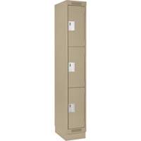Casiers Clean Line, 3 niveaux, 12" x 18" x 76", Acier, Beige, Rivet (assembl&eacute;) Trail Hammer and Bolt