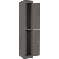 Casiers Clean Line, 2 niveaux, Bloc de 4, 48" x 18" x 72", Acier, Charbon, Rivet (assembl&eacute;) Trail Hammer and Bolt