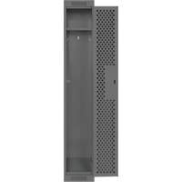 Clean Line Lockers, 12" x 12" x 72", Steel, Charcoal, Rivet (Assembled), Perforated Trail Hammer and Bolt