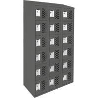 Petit casier perfor&eacute; Clean-Line, 6 niveaux, Bloc de 3, 12" x 72" x 12", Acier Trail Hammer and Bolt