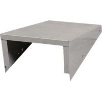 Clean Line Economy Lockers Slope Top, 4 Bank, 18" D x 48" W x 6" H, Grey, Steel Trail Hammer and Bolt