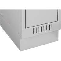 Clean Line Economy Lockers Recessed Base, 4 Banks, 4" H x 48" W x 18" D, Grey, Steel Trail Hammer and Bolt