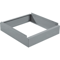 Clean Line Economy Lockers Recessed Base, 4 Banks, 4" H x 48" W x 18" D, Grey, Steel Trail Hammer and Bolt