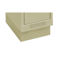 Clean Line Economy Lockers Recessed Base, 4 Banks, 4" H x 48" W x 18" D, Beige, Steel Trail Hammer and Bolt