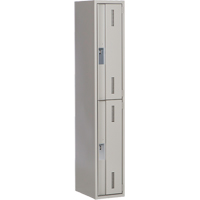Concorde Heavy-Duty Lockers, 2 -tier, 12" x 18" x 72", Steel, Grey, Welded (Assembled) Trail Hammer and Bolt