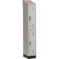 Concorde Heavy-Duty Lockers, 2 -tier, 12" x 18" x 82", Steel, Grey, Welded (Assembled) Trail Hammer and Bolt