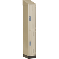 Concorde Heavy-Duty Lockers, 2 -tier, 12" x 18" x 82", Steel, Beige, Welded (Assembled) Trail Hammer and Bolt