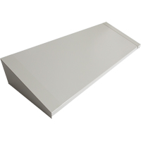 Dessus inclin&eacute; pour casiers robustes enti&egrave;rement soud&eacute; Concorde, Bloc de 4, 18" p x 48" la x 6" ha, Gris, Acier Trail Hammer and Bolt