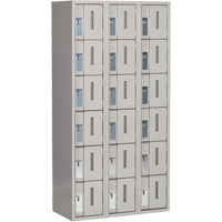Concorde Heavy-Duty Lockers, 6 -tier, Bank of 3, 36" x 18" x 72", Steel, Grey, Welded (Assembled) Trail Hammer and Bolt
