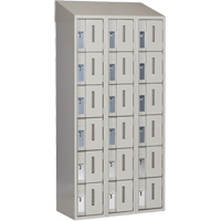 Concorde Heavy-Duty Lockers, 6 -tier, Bank of 3, 36" x 18" x 78", Steel, Grey, Welded (Assembled) Trail Hammer and Bolt