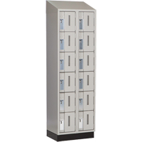 Concorde Heavy-Duty Lockers, 6 -tier, Bank of 2, 24" x 18" x 82", Steel, Grey, Welded (Assembled) Trail Hammer and Bolt