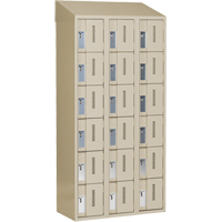 Concorde Heavy-Duty Lockers, 6 -tier, Bank of 3, 36" x 18" x 78", Steel, Beige, Welded (Assembled) Trail Hammer and Bolt