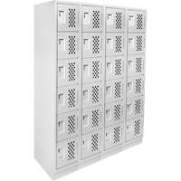 Casiers &eacute;conomiques perfor&eacute;s et assembl&eacute;s Clean Line, 6 niveaux, Bloc de 4, 18" x 72" x 12", Acier Trail Hammer and Bolt