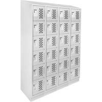 Casiers &eacute;conomiques perfor&eacute;s et assembl&eacute;s Clean Line, 6 niveaux, Bloc de 4, 18" x 72" x 12", Acier Trail Hammer and Bolt