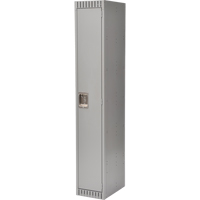 Lockers, 12" x 18" x 72", Steel, Grey, Knocked Down Trail Hammer and Bolt