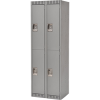 Casiers, 2 niveaux, Bloc de 2, 24" x 18" x 72", Acier, Gris, D&eacute;mont&eacute; Trail Hammer and Bolt