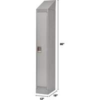 Lockers, 12" x 18" x 86", Steel, Grey, Knocked Down Trail Hammer and Bolt
