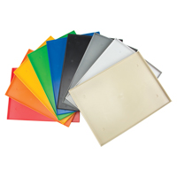 Fond de casier, Convient aux casiers 12" x 18", Gris fonc&eacute;, Plastique Trail Hammer and Bolt