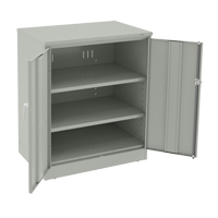 Armoire &agrave; hauteur de comptoir de luxe, Acier, 2 Tablettes, 42" h x 36" la x 24" P, Gris p&acirc;le Trail Hammer and Bolt