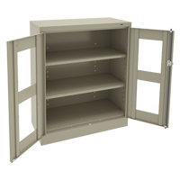 C-Thru Counter High Cabinet, Steel, 2 Shelves, 42" H x 36" W x 18" D Trail Hammer and Bolt