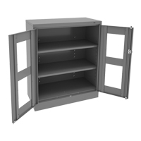 C-Thru Counter High Cabinet, Steel, 2 Shelves, 42" H x 36" W x 18" D Trail Hammer and Bolt