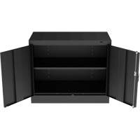 Armoire standard &agrave; hauteur de bureau, Acier, 30" h x 36" la x 18" P, Noir Trail Hammer and Bolt
