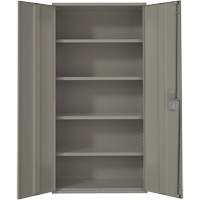 Armoire de rangement Hi-Boy, Acier, 4 Tablettes, 72" h x 36" la x 18" P, Gris Trail Hammer and Bolt