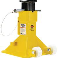 EZ-Wheel Jack Stand, Locking Pin, 22 Tons Capacity, 13-1/2" - 20" H Trail Hammer and Bolt