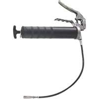 Heavy-Duty Pistol Grip Grease Gun with Flex Hose Extension, 14 oz Capacity Trail Hammer and Bolt