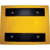 Wheel Chock, Polyurethane, Yellow, 15-1/4" W x 12-1/8" D x 10-3/4" H Trail Hammer and Bolt