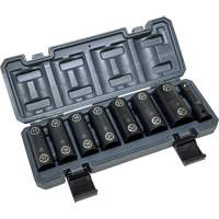 Jeu de douilles doubles hexagonales et h&eacute;licoidales avec coffret, 8 Morceaux, Prise de 1/2" Trail Hammer and Bolt