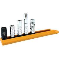 Jeu de douilles chrom&eacute;es avec rail, 5 Morceaux, Prise de 1/4" Trail Hammer and Bolt