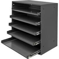 Armoire de rangement &agrave; cloisons, Acier, 5 compartiments, 20-1/2" la x 12-1/2" p, 21" h, Gris Trail Hammer and Bolt