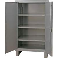 Armoire tr&egrave;s robuste, Acier, 3 Tablettes, 66" h x 48" la x 24" P, Gris Trail Hammer and Bolt