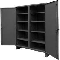 Armoire tr&egrave;s robuste, Acier, 8 Tablettes, 78" h x 72" la x 24" P, Gris Trail Hammer and Bolt