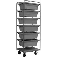 R&acirc;telier mobile, &agrave; deux c&ocirc;t&eacute;s, 6 bacs, 26" la x 18" p x 74" h Trail Hammer and Bolt