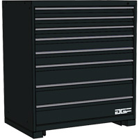 Armoire &agrave; tiroirs modulaire, 8 tiroirs, 24" la x 28" p x 40" h, Noir Trail Hammer and Bolt