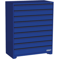 Modular Drawer Cabinet, 9 Drawers, 48" W x 24" D x 60" H, Blue Trail Hammer and Bolt